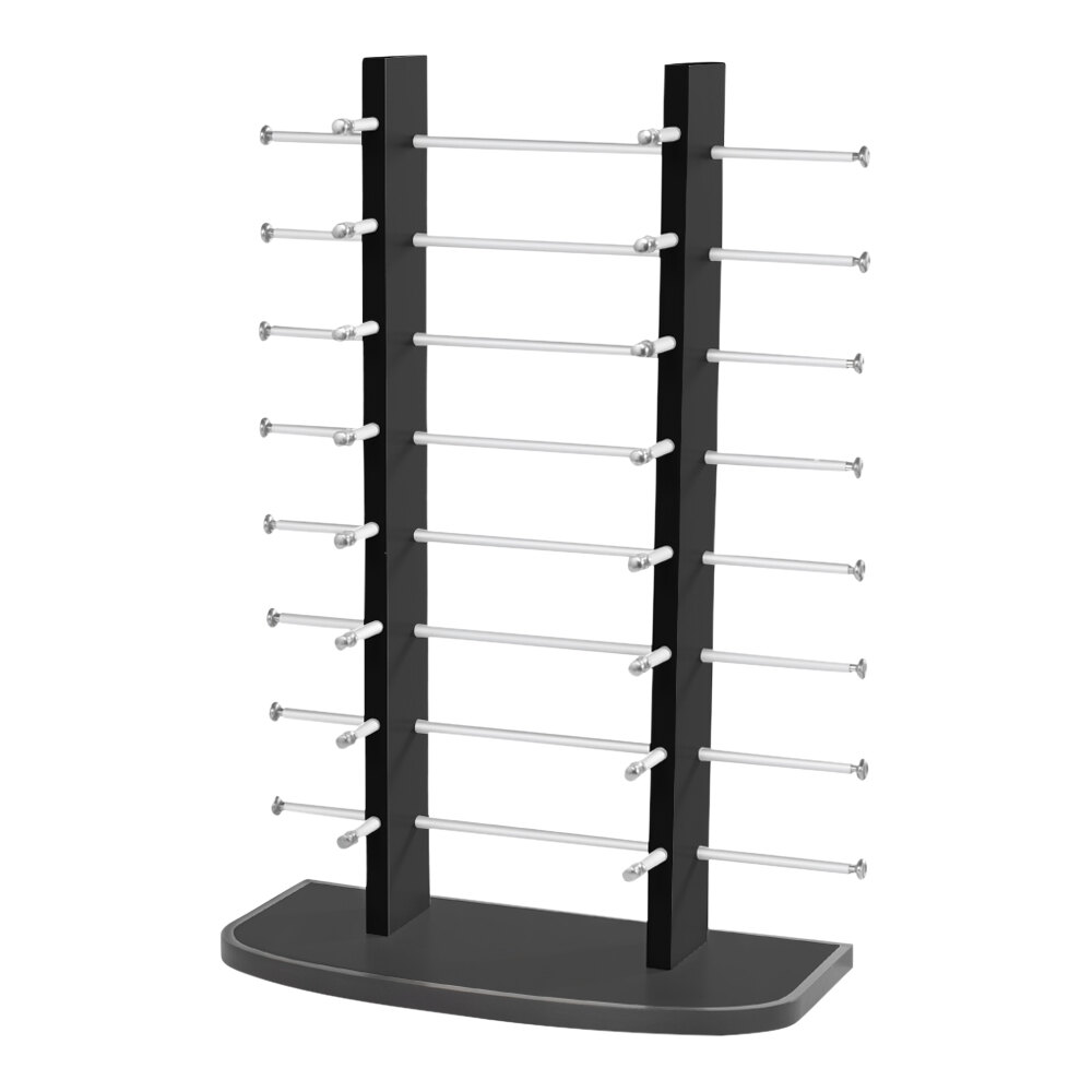 15" x 7 1/4" x 21 1/4" Black Countertop Eyewear Display Stand