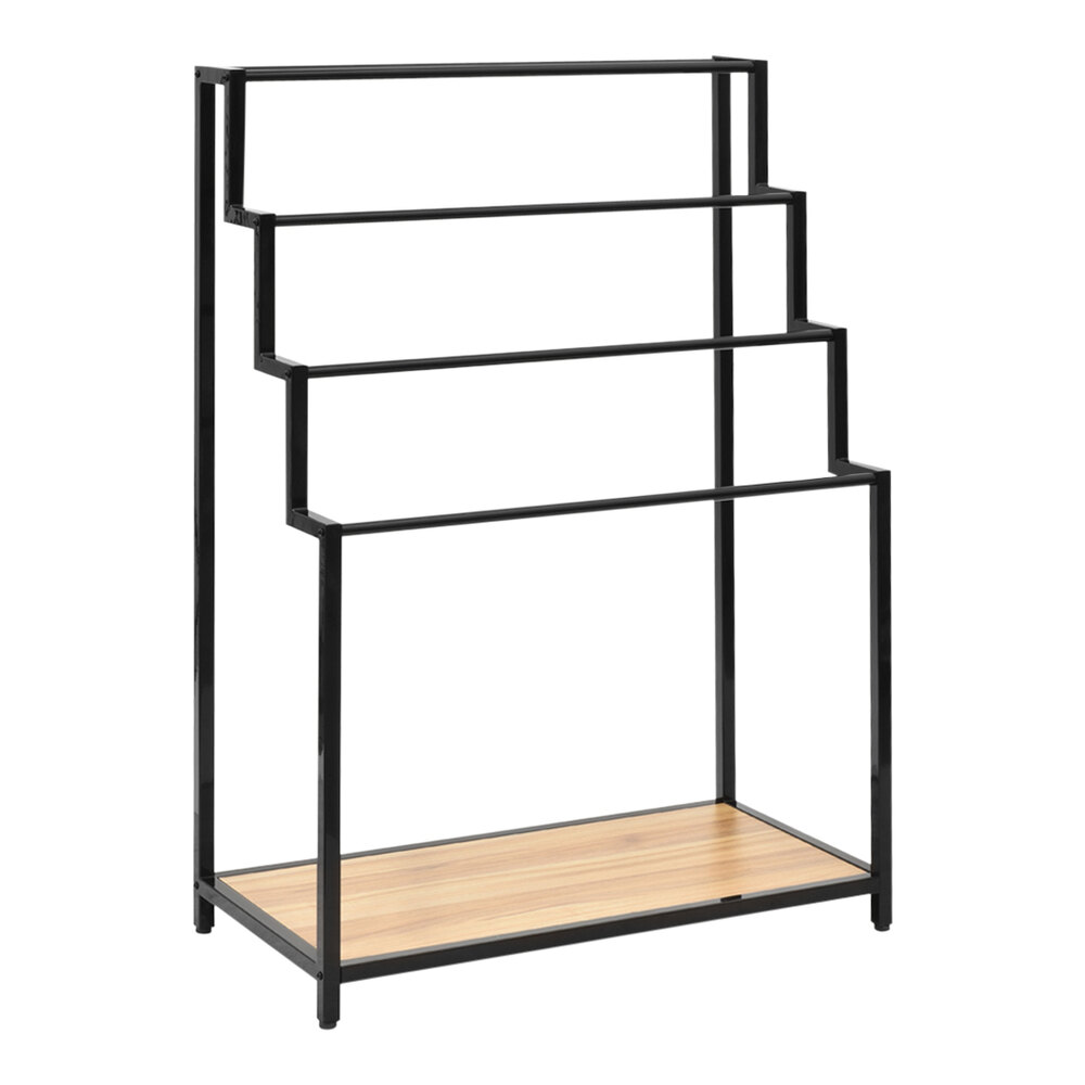 36" x 18" x 51" 4-Tier Freestanding Ladder Display Rack with Base Shelf