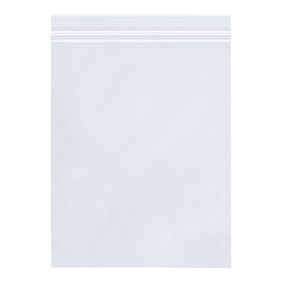 Lavex 9" x 12" 4 Mil Clear Reclosable Double Zipper Polyethylene Bag - 1,000/Case