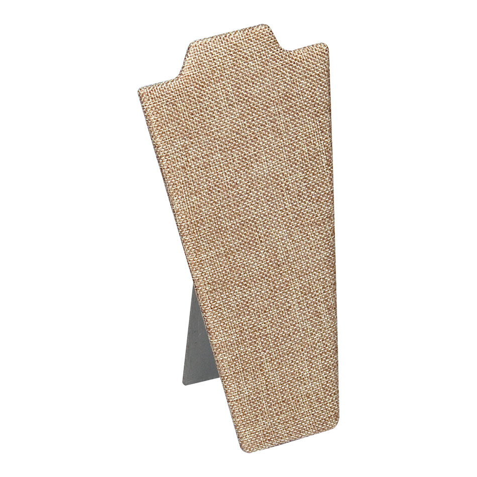 4 1/4" x 8 1/4" Burlap Linen Necklace Display Stand