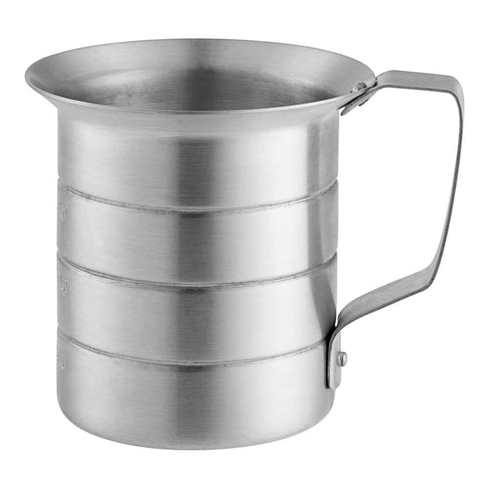 Choice 0.5 Qt. Aluminum Measuring Cup with Pour Lip