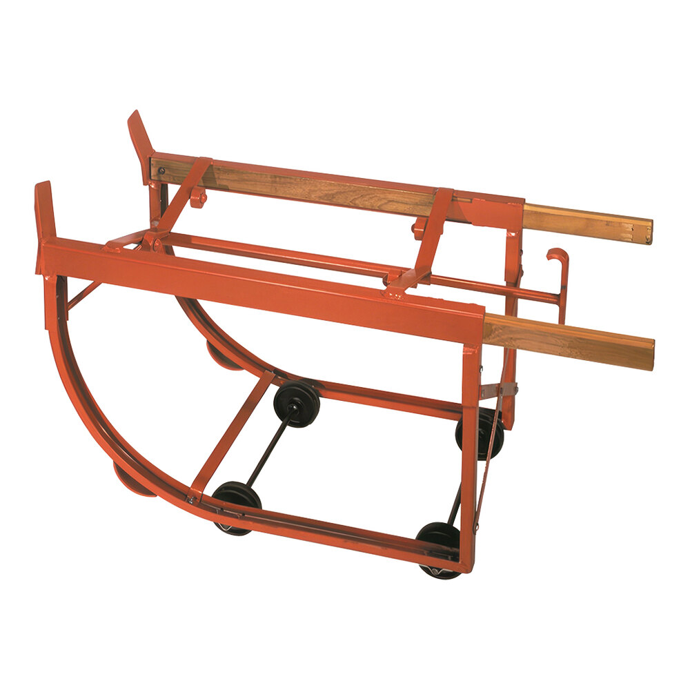 Wesco Industrial Products 1,000 lb. Capacity Steel Drum Cradle with 4 Polyolefin Casters 240025