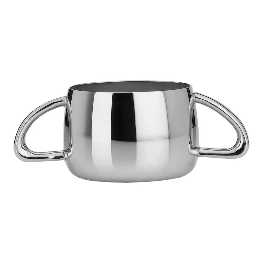 WNK by Steelite International Kamina 9 oz. Stainless Steel Sugar Bowl with Handles