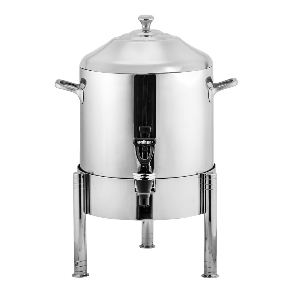 WNK from Steelite International 2.125 Gallon Stainless Steel Double Wall Coffee Urn with Straight Legs 5370S422