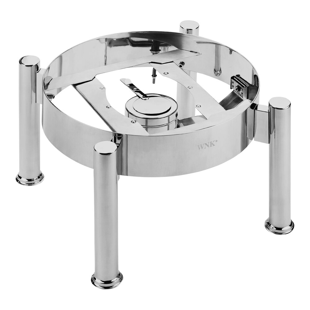 WNK from Steelite International Diva 5370S561 Round Stainless Steel Stackable Chafer Stand with Fuel Holder for 5370S554