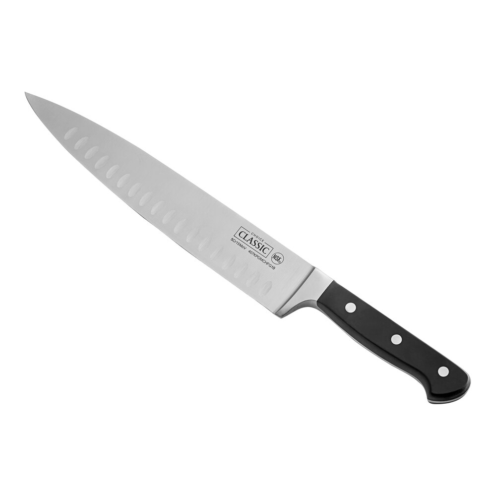 Choice Classic 10" Granton Edge Chef Knife with POM Handle