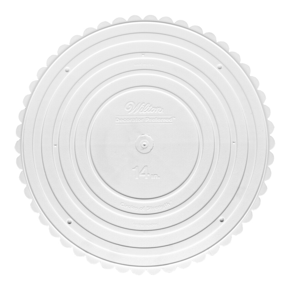 Wilton 191005582 Decorator Preferred 14" Round Scalloped Edge Cake Separator Plate