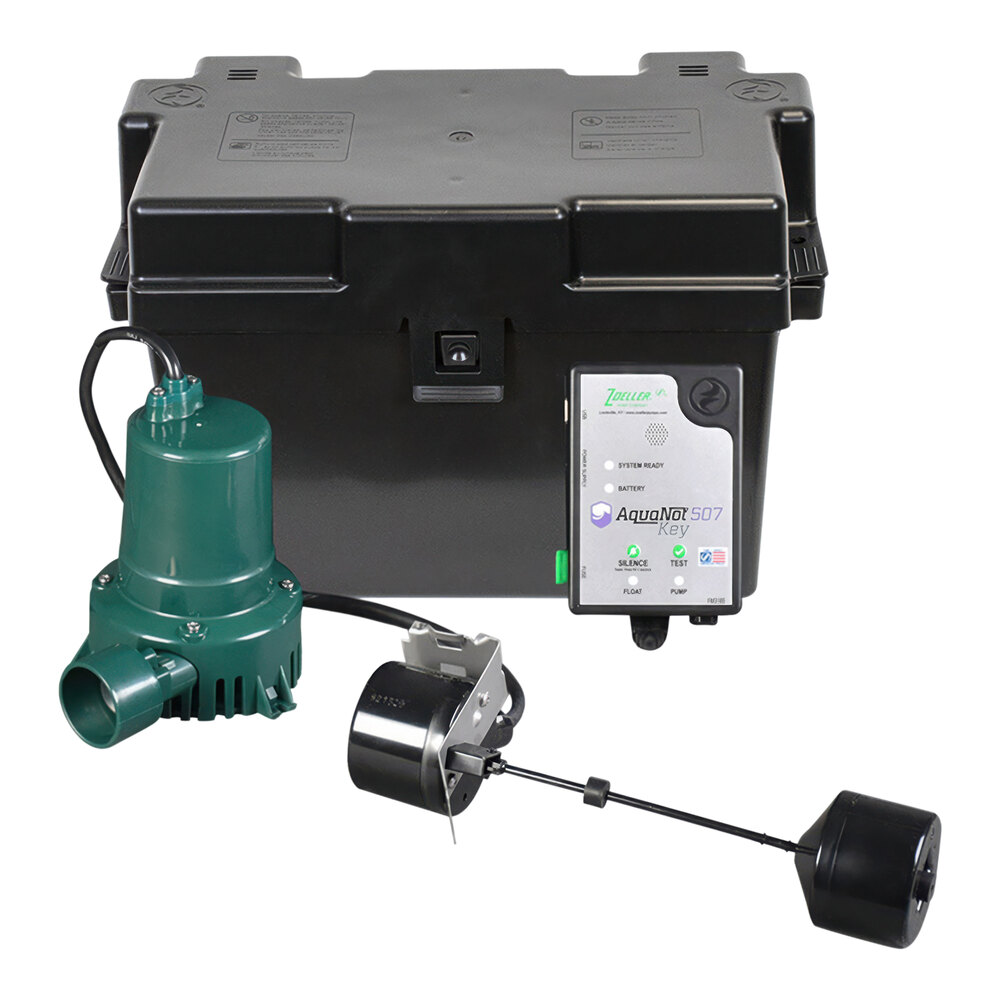 Zoeller 507-0005 AquaNot Key 507 Backup Sump Pump System - 12V