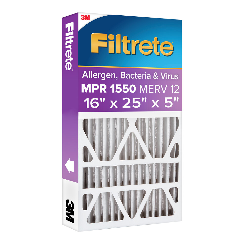 3M Filtrete 16" x 25" x 5" MPR 1550 Ultra Allergen Reduction Deep Pleat Filter 7100330615