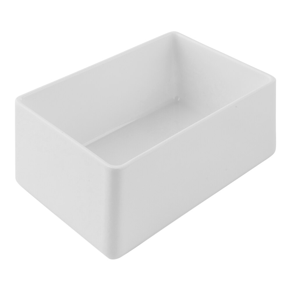 Tablecraft Simple Solutions Ninth Size 3" Deep 1 qt. White Melamine Straight Sided Bowl 12102