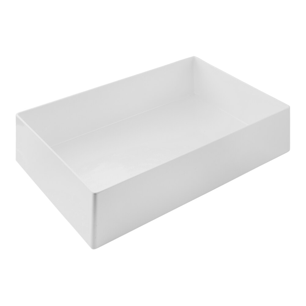 Tablecraft Simple Solutions Full Size 5" Deep 18.25 qt. White Melamine Straight Sided Bowl 12111