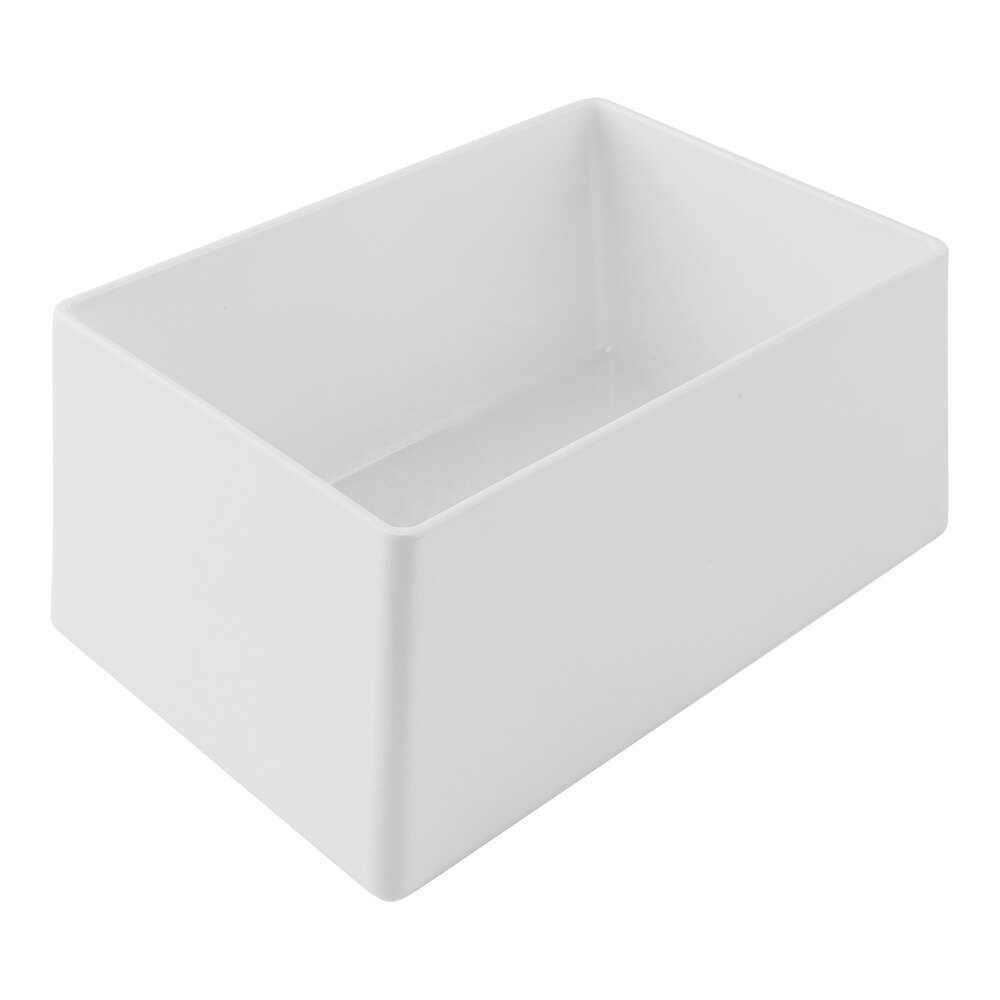 Tablecraft Simple Solutions Quarter Size 5" Deep 4.25 qt. White Melamine Straight Sided Bowl 12115