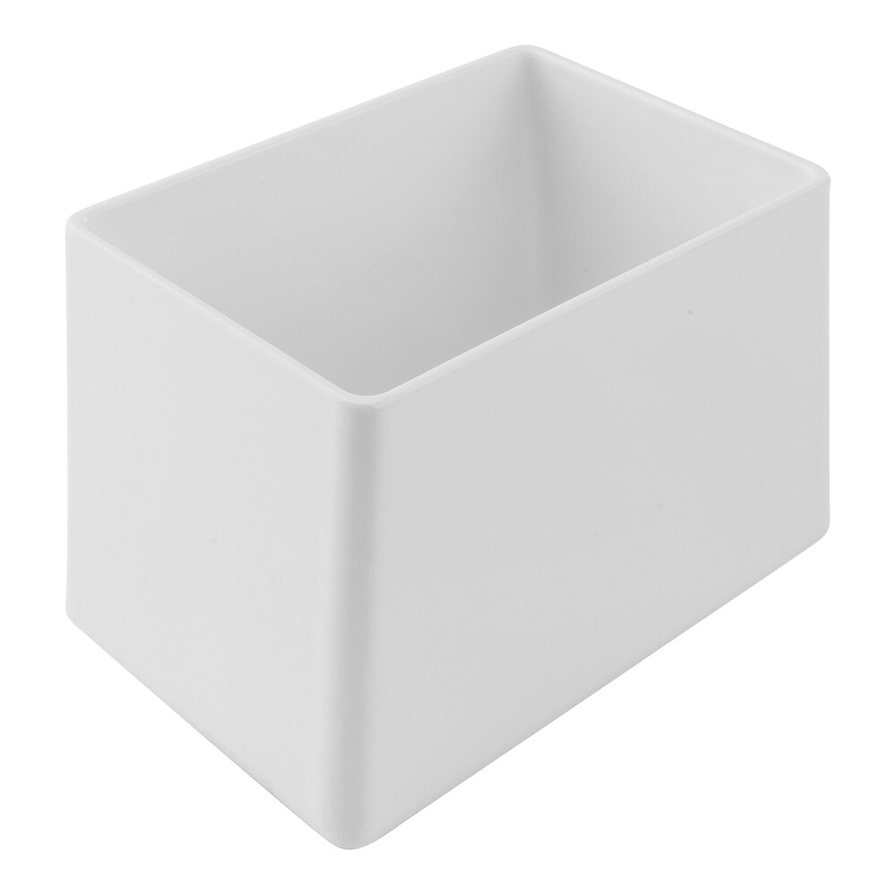 Tablecraft Simple Solutions Ninth Size 5" Deep 1.5 qt. White Melamine Straight Sided Bowl 12117