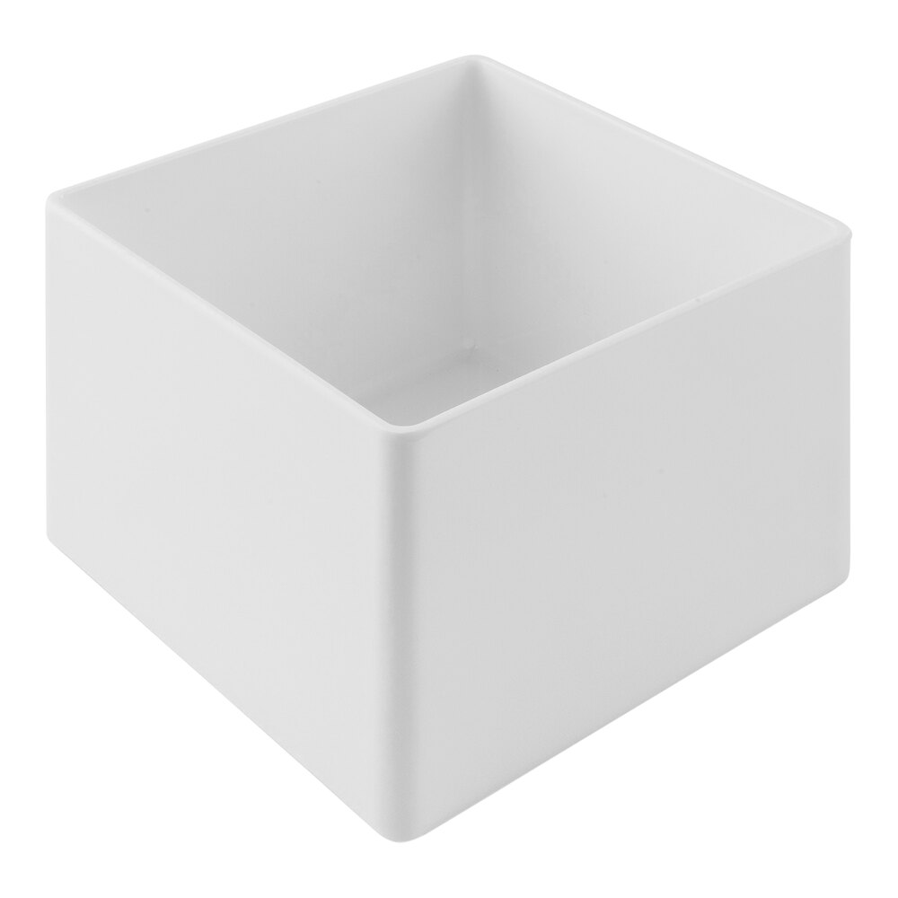 Tablecraft Simple Solutions Sixth Size 5" Deep 2.5 qt. White Melamine Straight Sided Bowl 12116