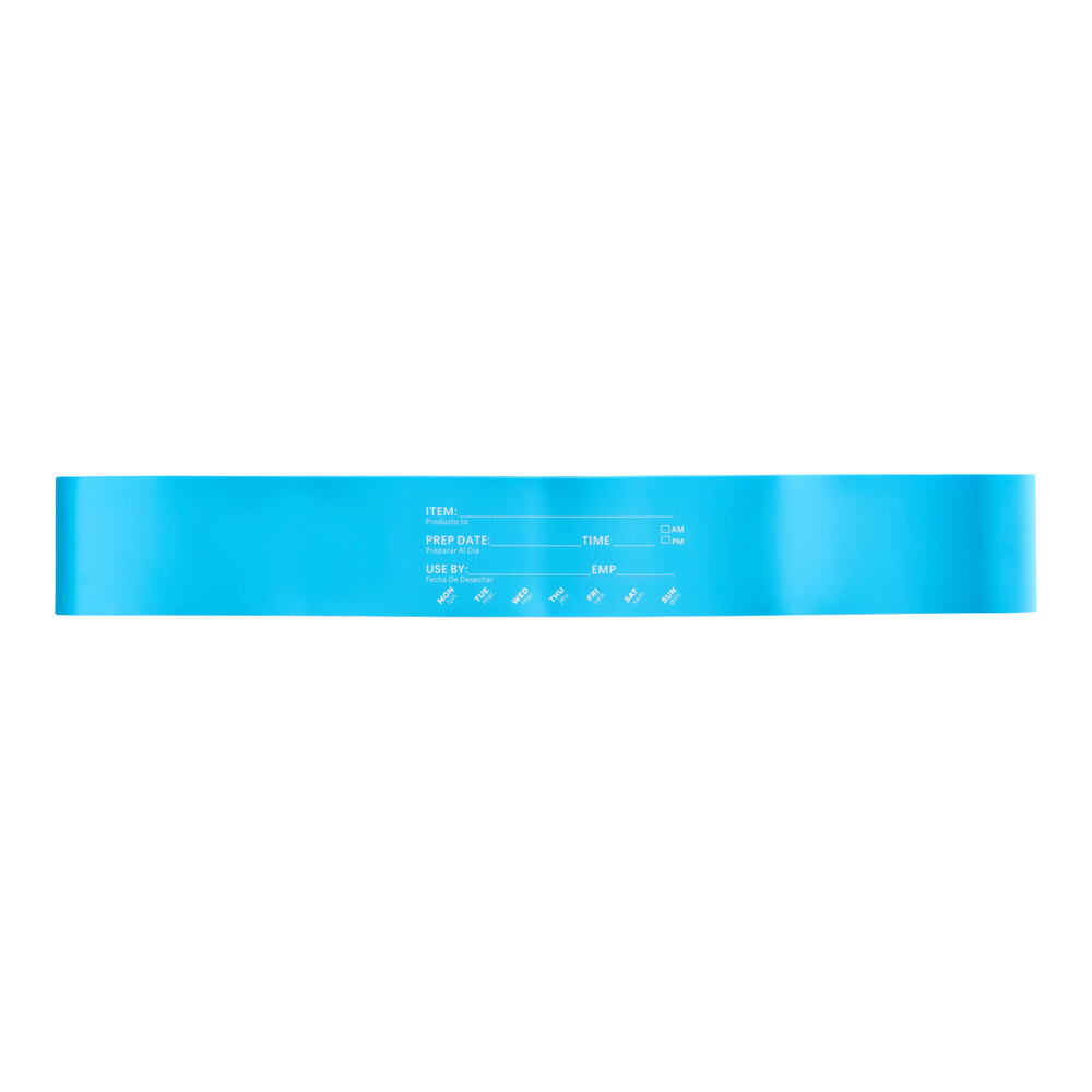 Choice Blue 1/2 and 1/3 Size Write-On Food Pan Band