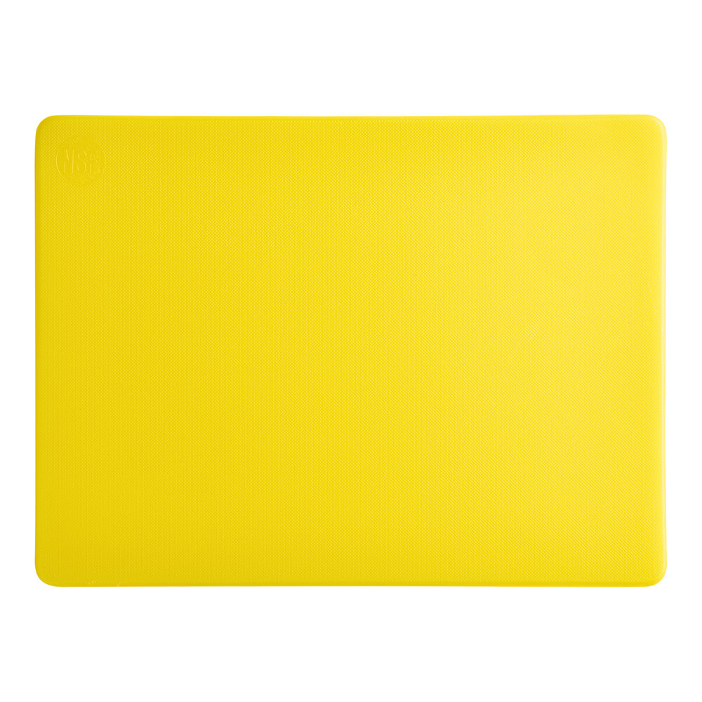 Choice 12'' x 9'' x 1/2'' Yellow Polyethylene Cutting Board