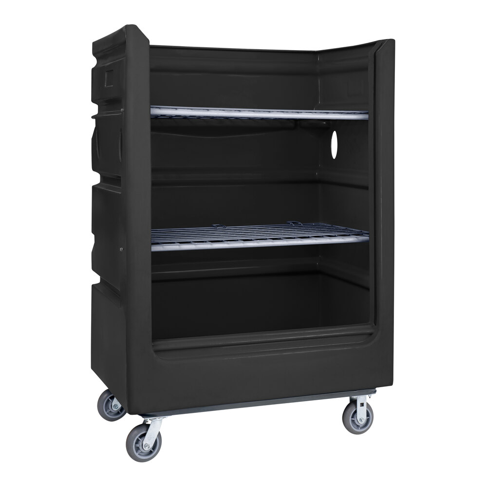 R&B Wire Products, Inc. 48 Cu. Ft. Black Polypropylene Turnabout Truck 747BLK
