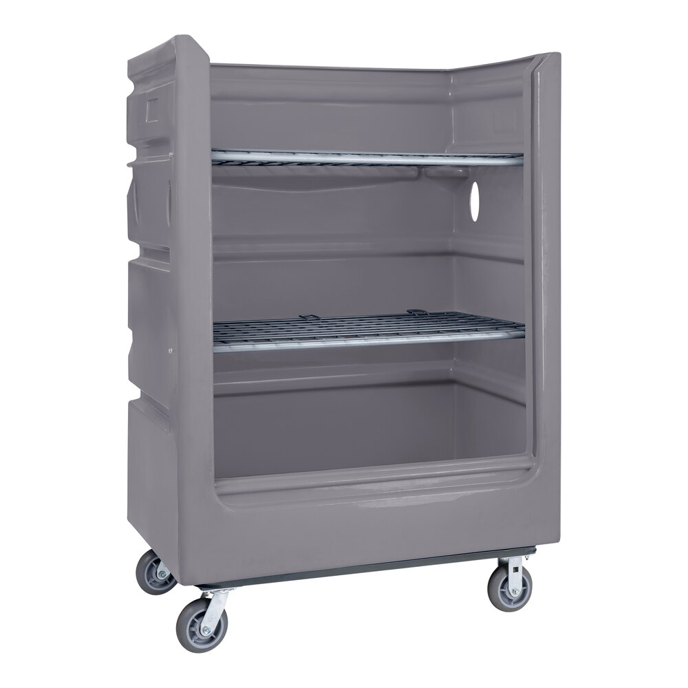 R&B Wire Products, Inc. 48 Cu. Ft. Gray Polypropylene Turnabout Truck 747G