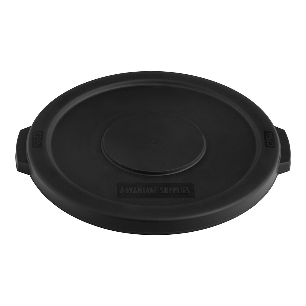 Advantage Supplies 10 Gallon Black Round Commercial Trash Can Lid