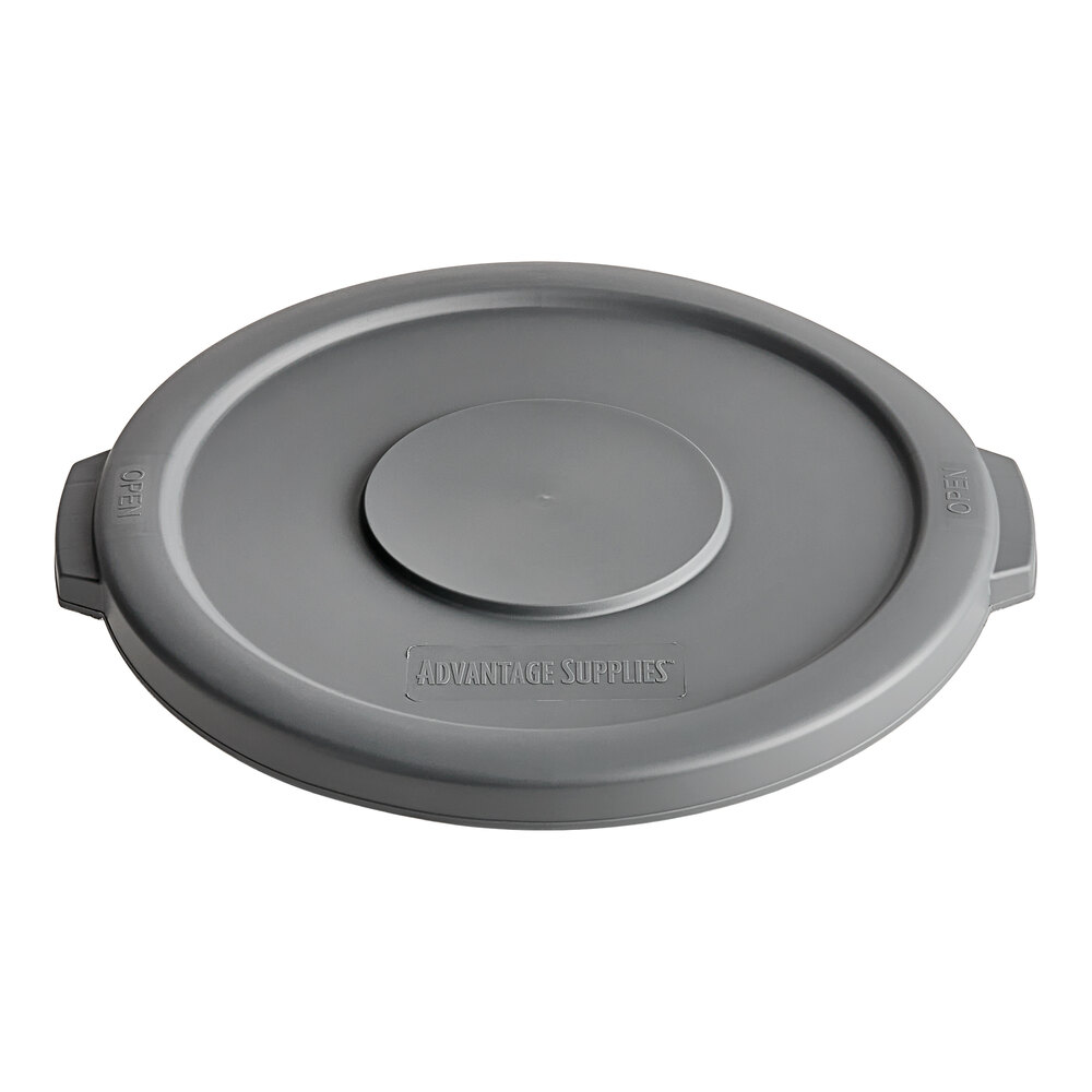 Advantage Supplies 10 Gallon Gray Round Commercial Trash Can Lid