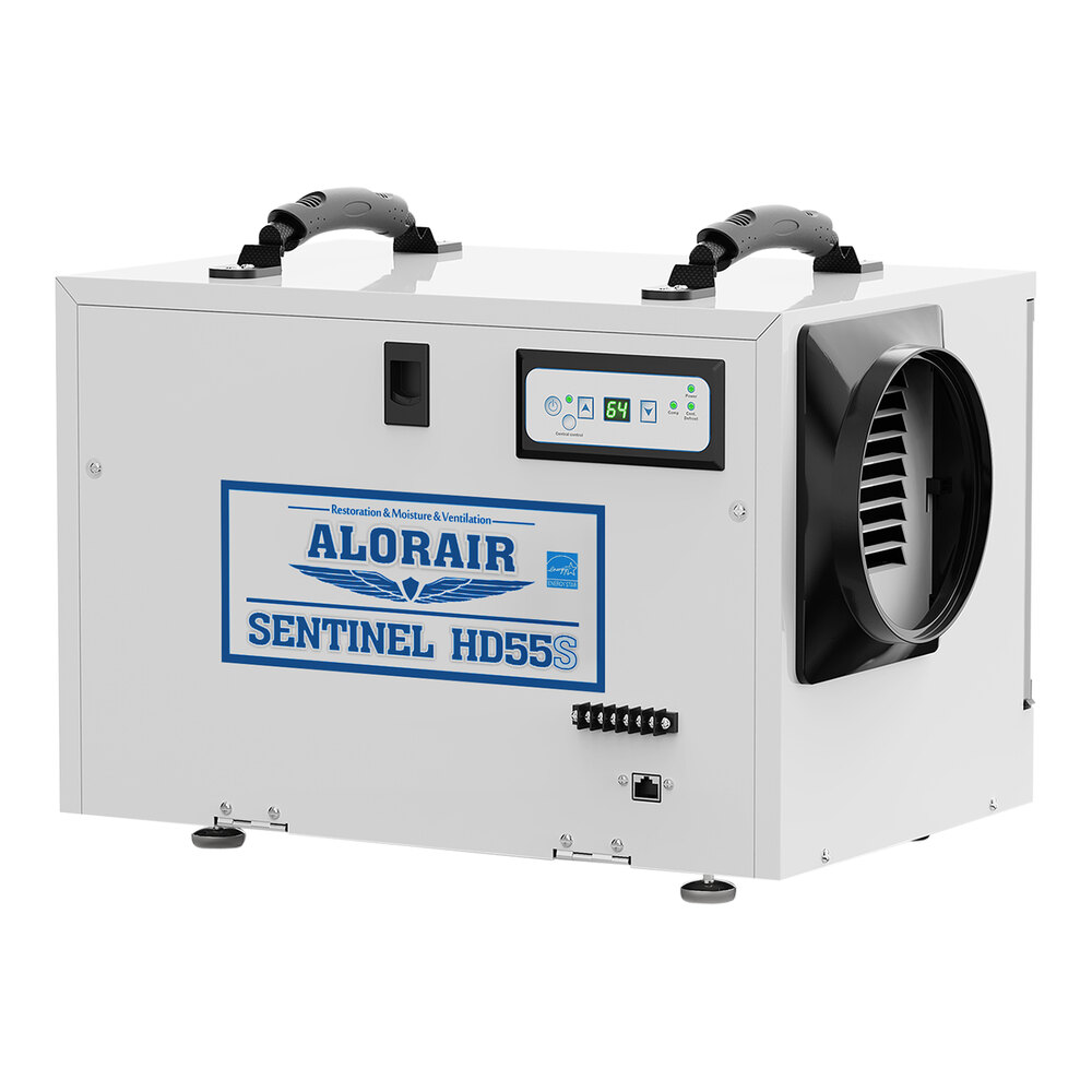 AlorAir Sentinel HD55S White Commercial-Grade Dehumidifier - 115V