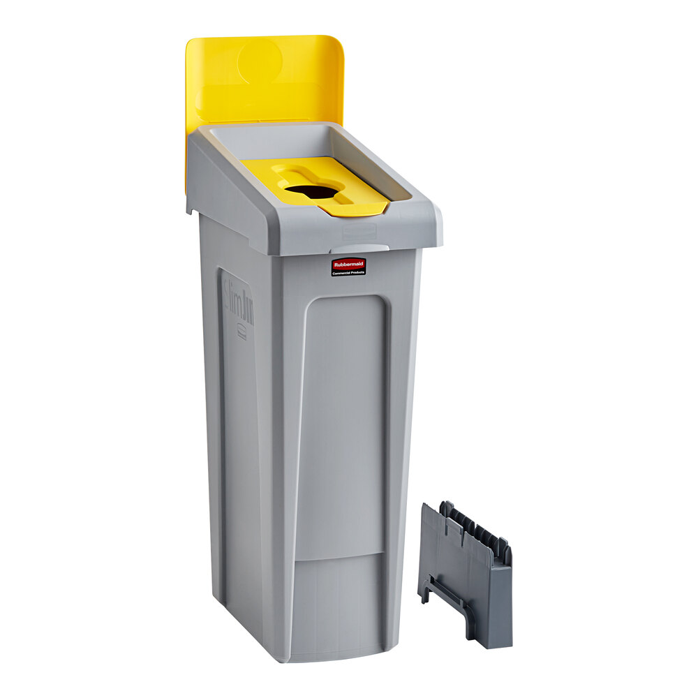 Rubbermaid® Slim Jim 2185052 23 Gallon Single-Stream Bottle / Can Recycling Station with Lid