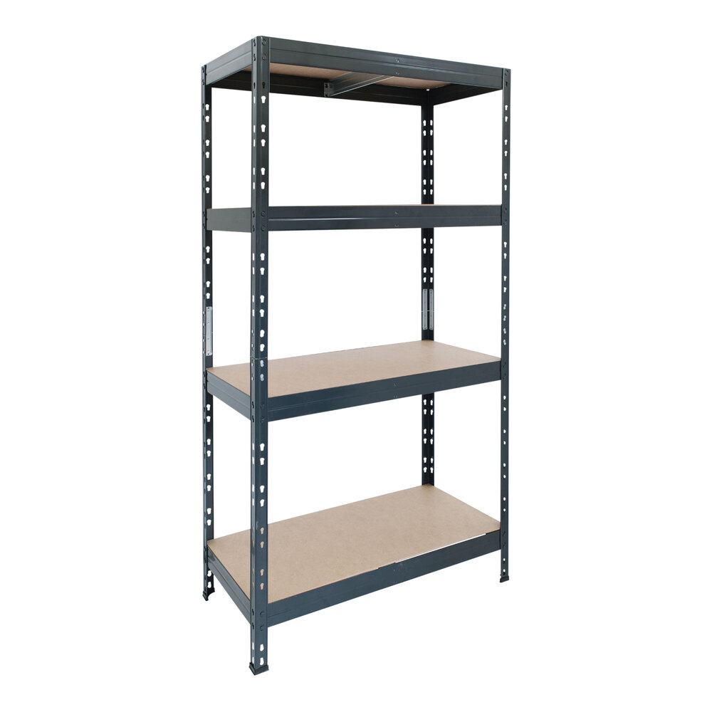 AR Shelving Garage Series 18" x 35" x 71" 4-Shelf Boltless Rivet Fiberboard Shelving Unit