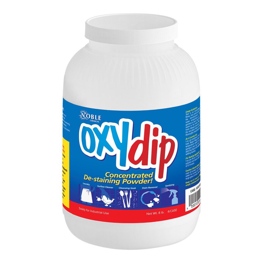 Noble 8 lb. / 128 oz. Oxy Dip Concentrated Presoak and Destainer - 4/Case