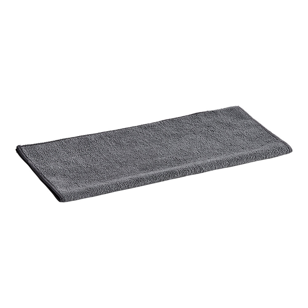 Advantage Supplies 12" x 12" Charcoal Gray Microfiber General Purpose Cloth - 12/Case