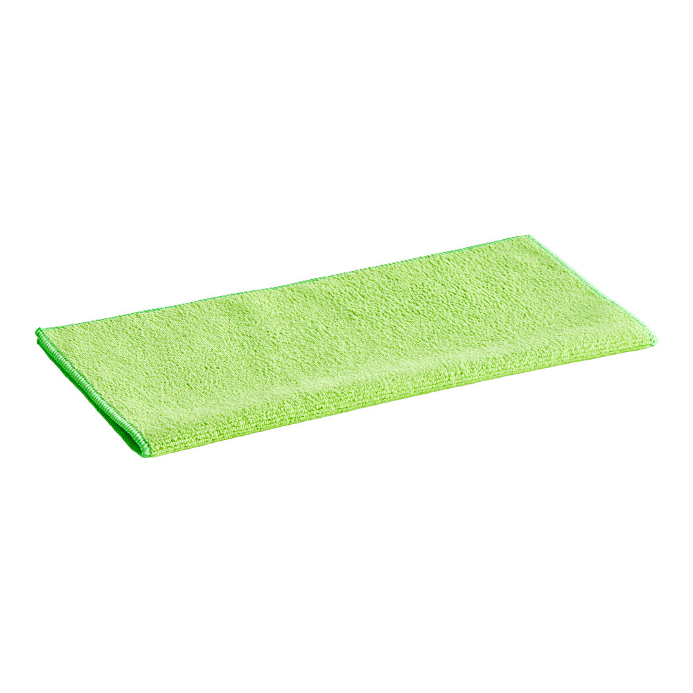 Advantage Supplies 12" x 12" Green Microfiber General Purpose Cloth - 12/Case