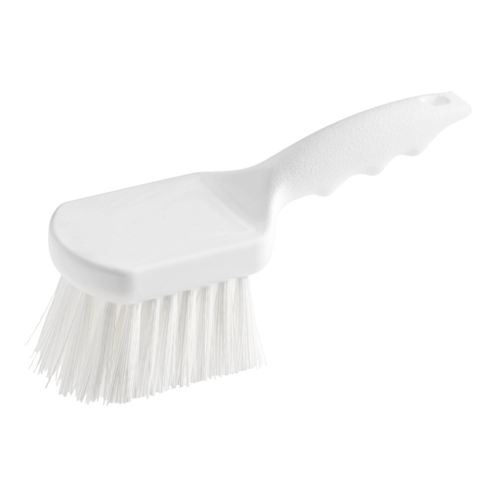 Lavex 8 1/2" White Polyester Floating Utility / Pot Scrub Brush