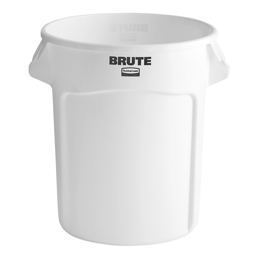 Rubbermaid® FG262000WHT BRUTE 20 Gallon White Round Trash Can