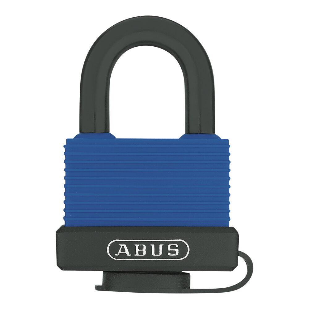 ABUS 70/45 Brass Keyed Padlock with Blue Weather-Resistant Cover 6111