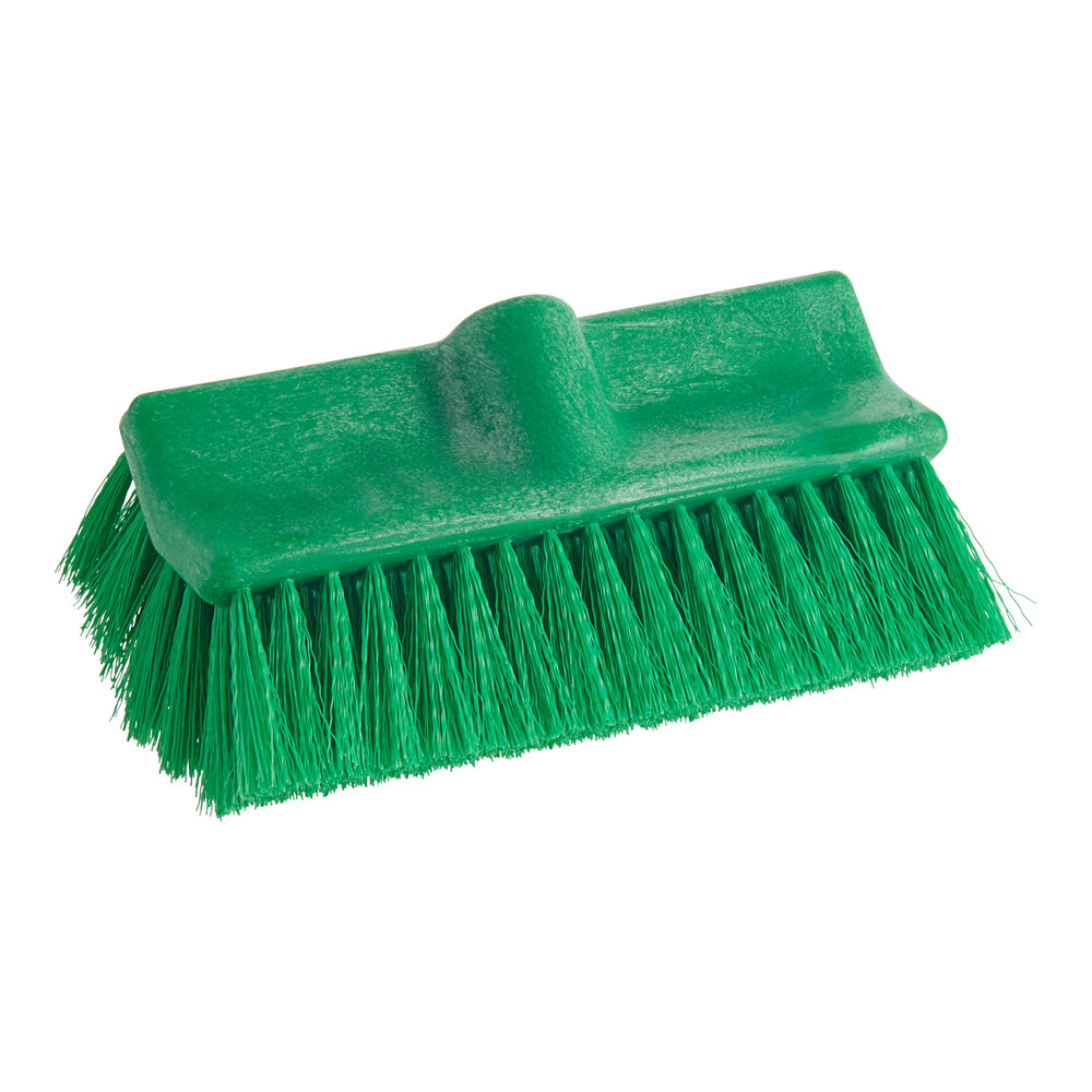 Lavex 10" Green Bi-Level Floor / Wall Scrub Brush Head