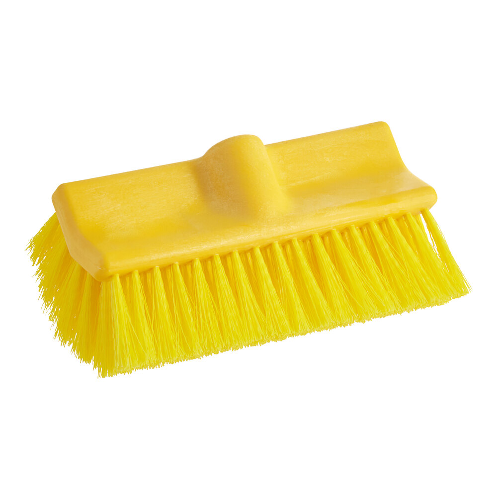 Lavex 10" Yellow Bi-Level Floor / Wall Scrub Brush Head