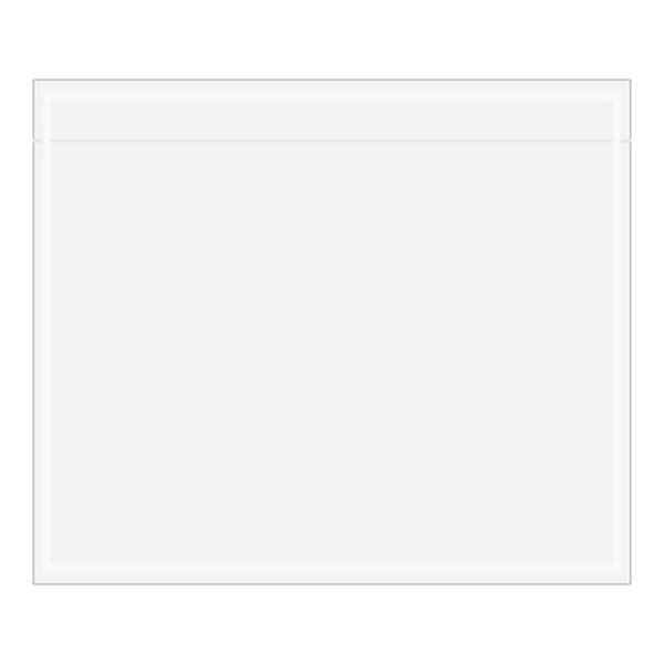 Lavex 5 1/2" x 6 1/2" 2 Mil Clear Polyethylene Packing List Envelope - 1,000/Case