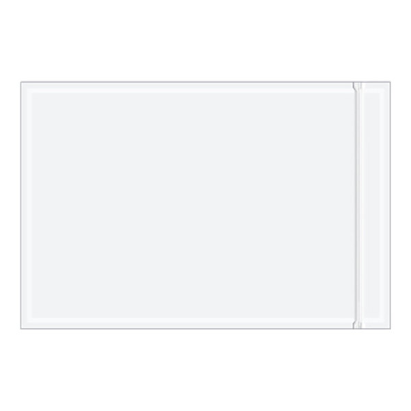 Lavex 6" x 9" 2 Mil Clear Resealable Packing List Envelope - 1,000/Case