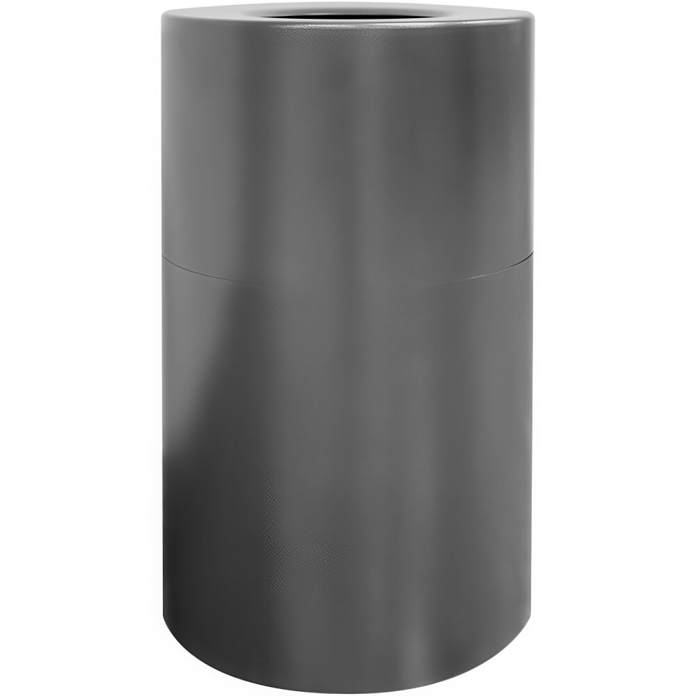 Witt Industries AL35-SVN 35 Gallon Aluminum Silver Vein Round Indoor Decorative Trash Can