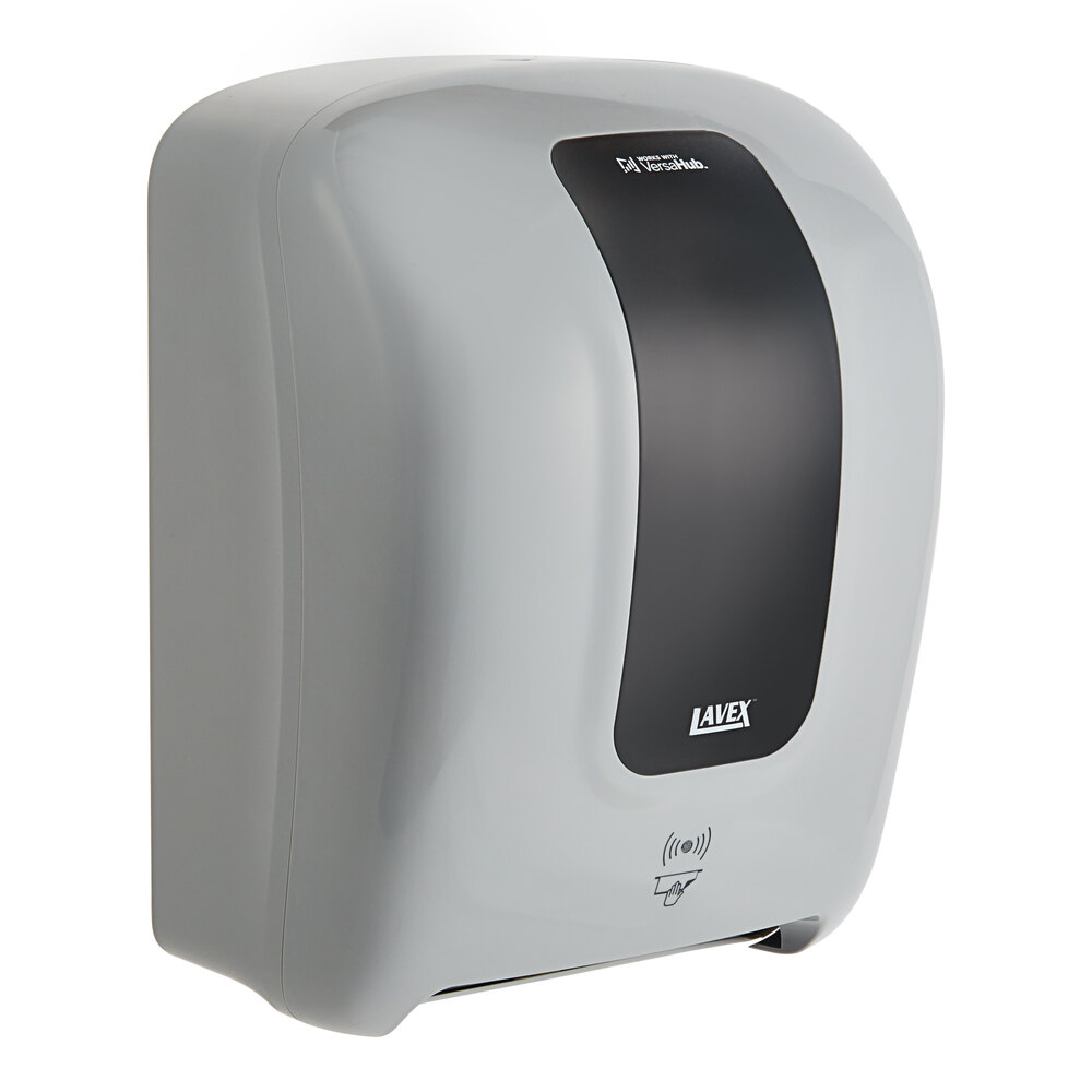 Lavex VersaHub WiFi-Enabled Gray Automatic Paper Towel Roll Dispenser