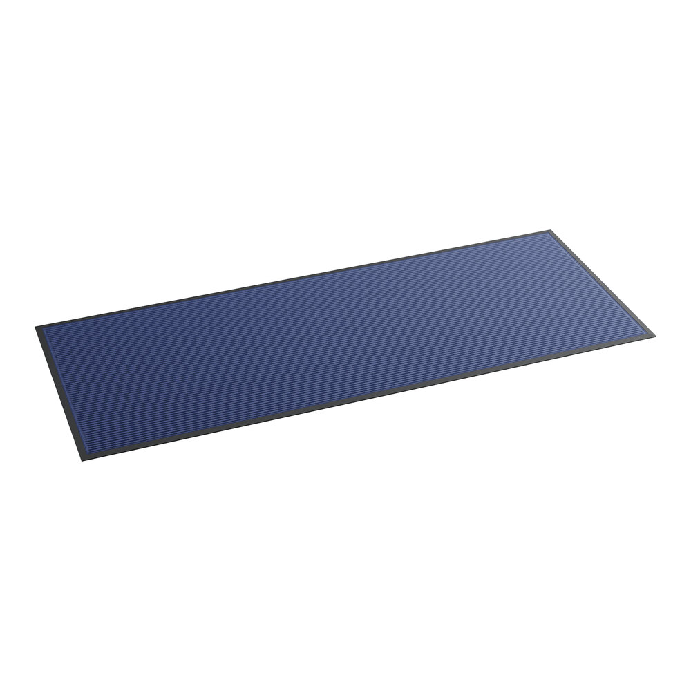 Lavex Needle Rib 4' x 10' Blue Indoor Entrance Mat - 3/8" Thick