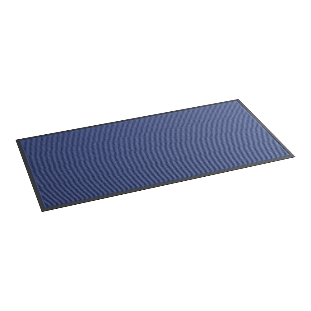 Lavex Needle Rib 4' x 8' Blue Indoor Entrance Mat - 3/8" Thick