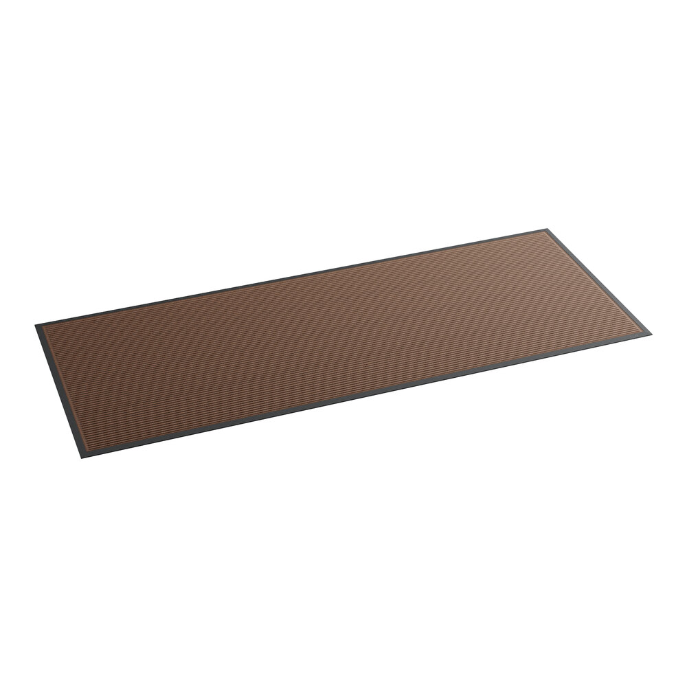 Lavex Needle Rib 4' x 10' Brown Indoor Entrance Mat - 3/8" Thick