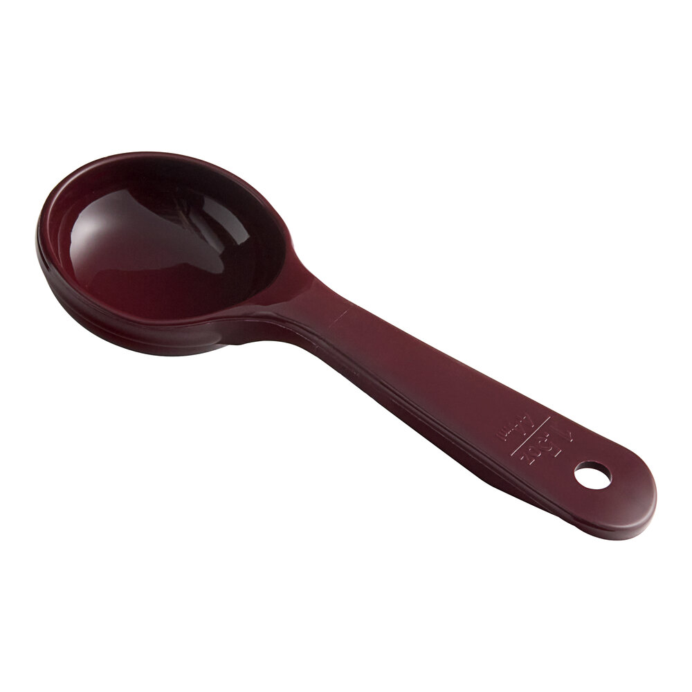 Carlisle 492201 Measure Misers 1.5 oz. Reddish Brown Acetal Short Handle Portion Spoon