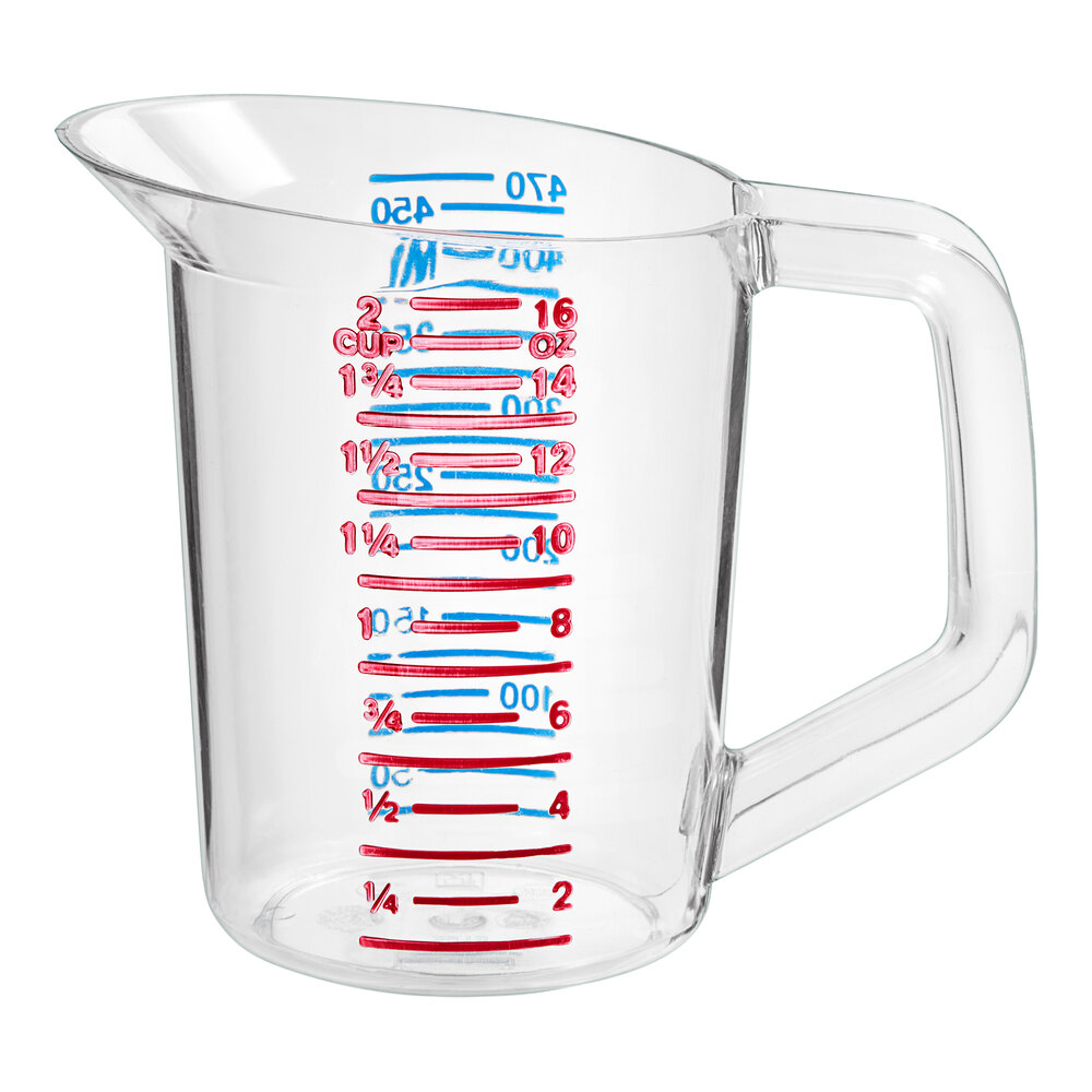 Rubbermaid® FG321500CLR Bouncer 1 Pint Clear Polycarbonate Plastic Measuring Cup