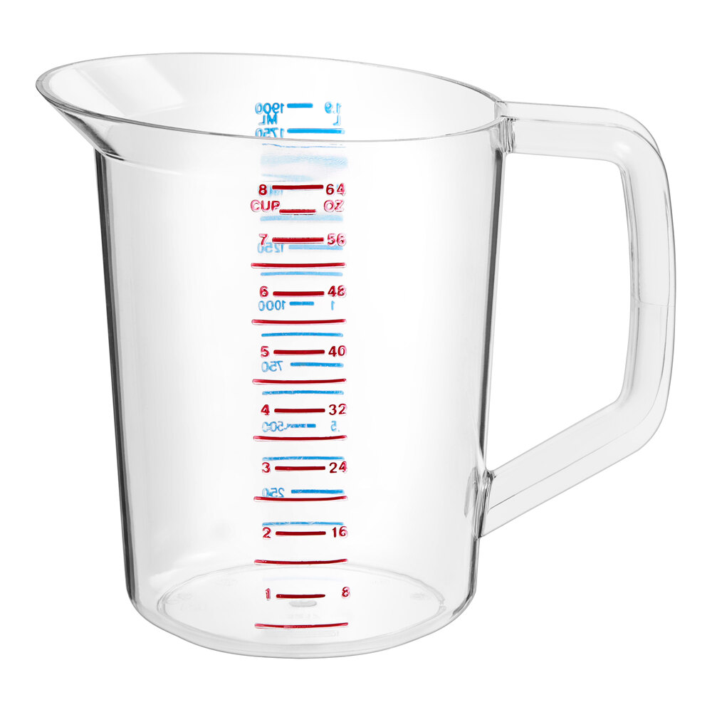 Rubbermaid® FG321700CLR Bouncer 2 Qt. Clear Polycarbonate Plastic Measuring Cup