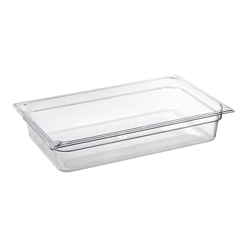 Carlisle 10201B07 StorPlus Full Size Clear Polycarbonate Food Pan - 4" Deep