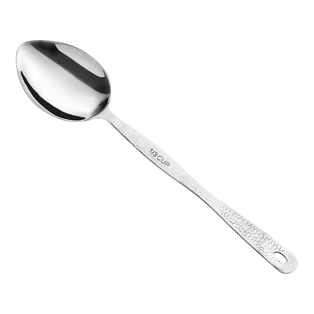 American Metalcraft HMMS13 2.7 oz. Hammered Stainless Steel Portioned Server