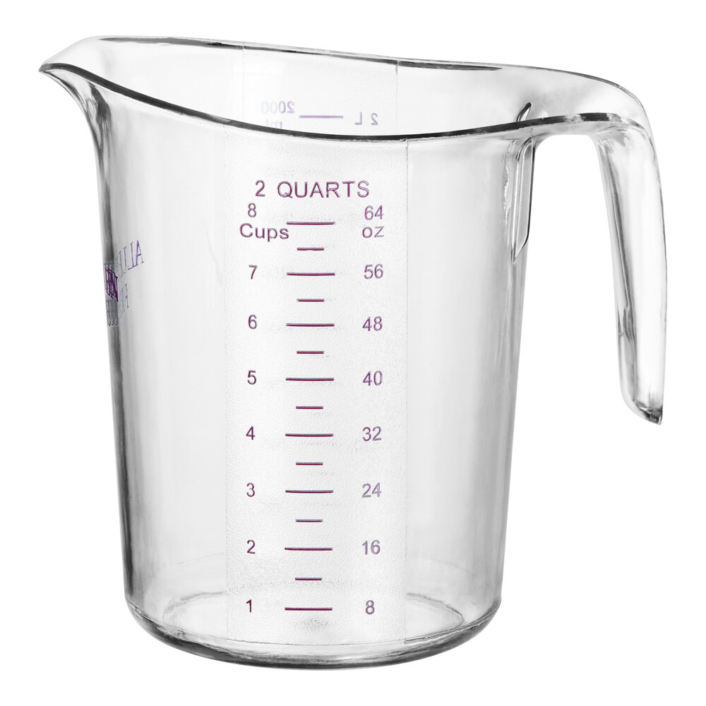 Choice 2 Qt. Purple Allergen-Free Plastic Measuring Cup