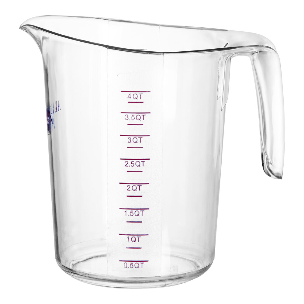 Choice 4 Qt. Purple Allergen-Free Plastic Measuring Cup