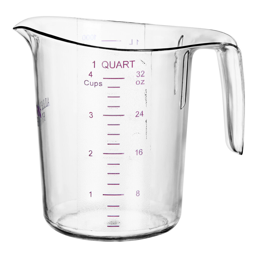 Choice 1 Qt. Purple Allergen-Free Plastic Measuring Cup